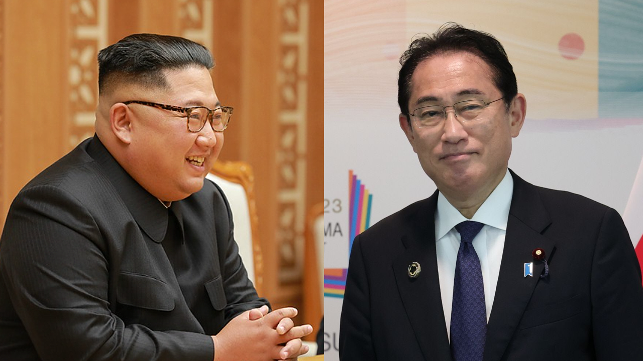 북한 김정은과 기시다 후미오 일본 총리. ⓒ정책브리핑, 대통령실 
